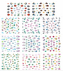 K025-035 3D Coconut Trees And Animals Simulation Nail Art Sticker