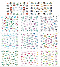 K025-035 3D Coconut Trees And Animals Simulation Nail Art Sticker