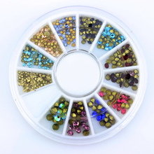 Colorful Sharp DIY Nail Rhinestone in Wheel 