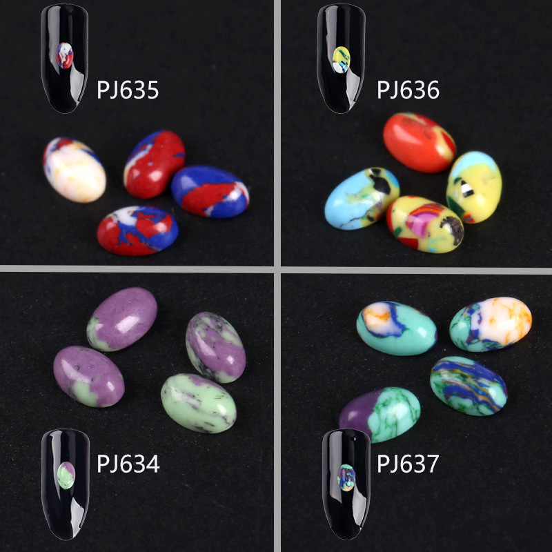 Natural Oil Painting Stone Nail Decoration
