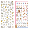 LY261-262 Thin 3D Cat And Teddy Nail Art Sticker