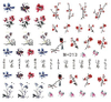 Flower And Butterfly Design Water Nail Sticker 