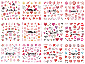 BN745-756 Love Water Nail Sticker