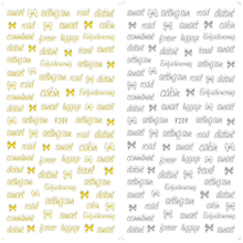 F209 DIY Design 3D Self Adhesive Words Nail Art Sticker