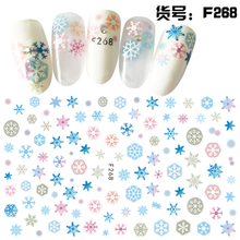 F268 DIY Design 3D Self Adhesive Christmas Snowflake Nail Art Sticker