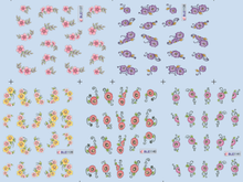 Flower Water Nail Sticker