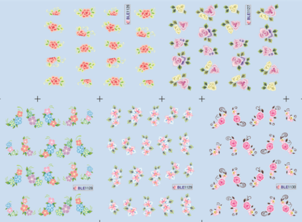 Flower Water Nail Sticker