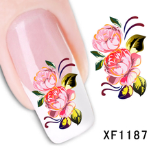 XF1187-1192 Flower Water Nail Sticker