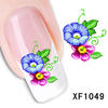 XF1049-1054 Flower Water Nail Sticker