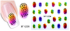 XF1223-1230 Feather Water Nail Sticker