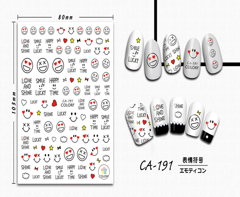 CA-191 3D Emoji Nail Sticker