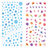 LY015-016 Thin 3D Snowflake And Flower Nail Sticker