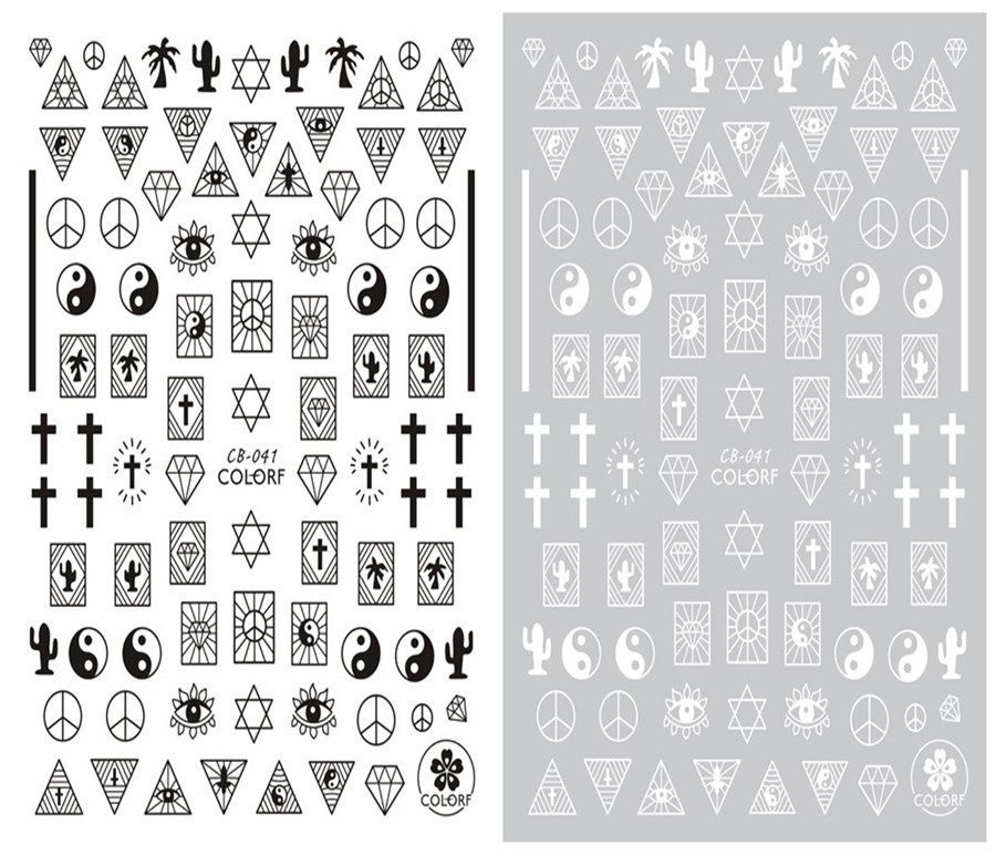 CB-041 3D Exotic Pattern Nail Art Sticker
