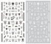 CB-042 3D Geometry Design Nail Art Sticker