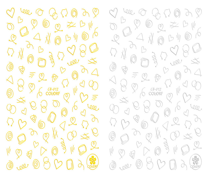 CB-012 3D Graphics Nail Art Sticker