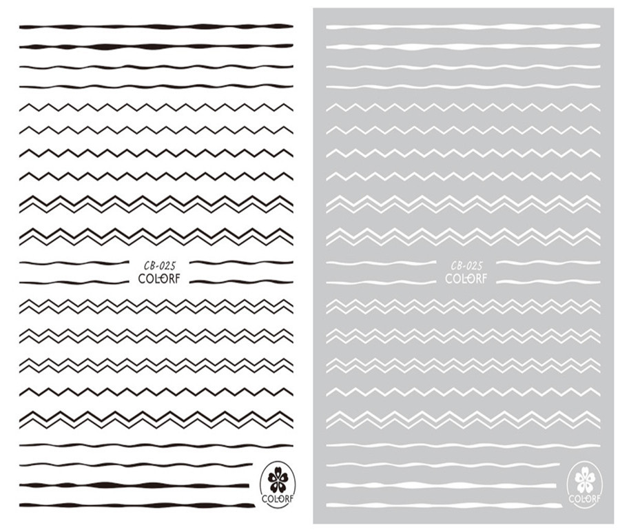 CB-025 3D Wave Nail Art Sticker