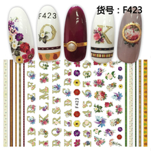 F423 DIY Design 3D Self Adhesive Letter Nail Art Sticker