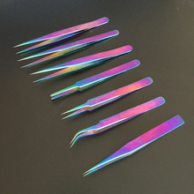 Nail Stainless Steel Tweezer Straight Curved Sticker Rhinestone Picker 