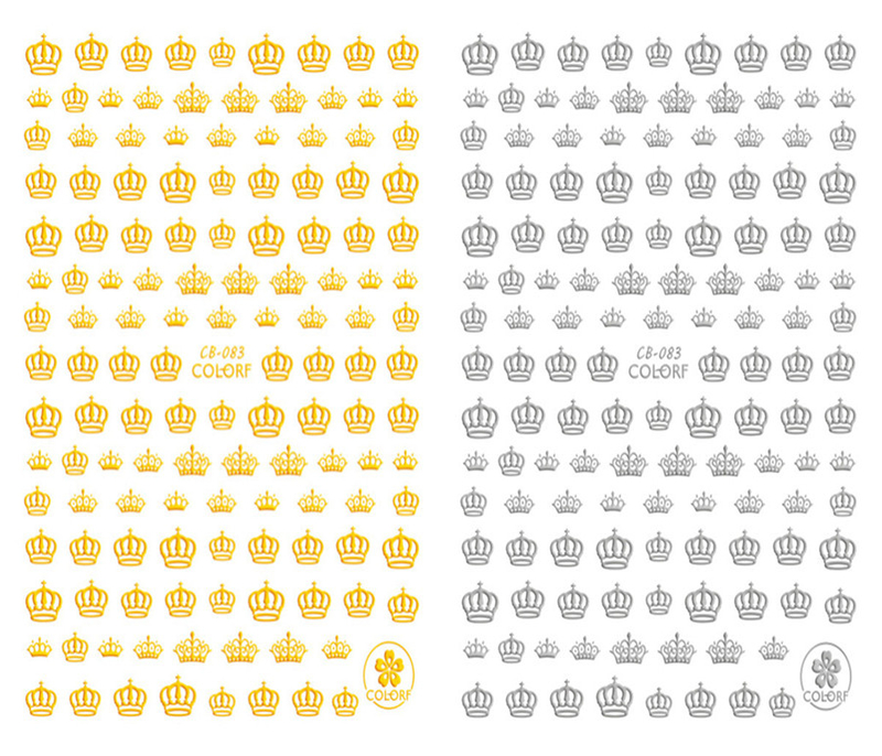 CB-083 3D Crown Nail Art Sticker