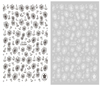 CB-054 3D Line Drawing Flowers Nail Art Sticker