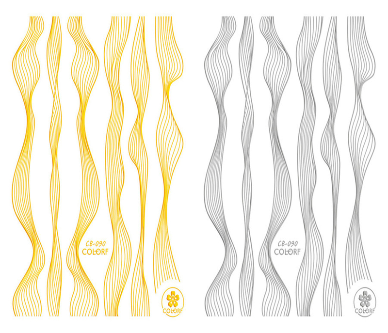 CB-090 3D Curve Sticks Nail Art Sticker