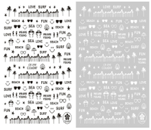 CB-098 3D Sea Beach Nail Art Sticker