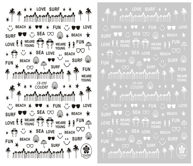 CB-098 3D Sea Beach Nail Art Sticker