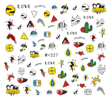 M+224-233 Water Nail Sticker 