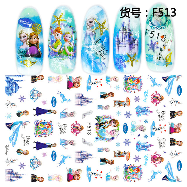 F513 DIY Design 3D Self Adhesive Frozen Nail Art Sticker