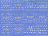 HBJY181-192 3D White Star Heart Nail Art Sticker 