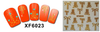 XF6019-6024 3D Gold Metal Nail Art Sticker 