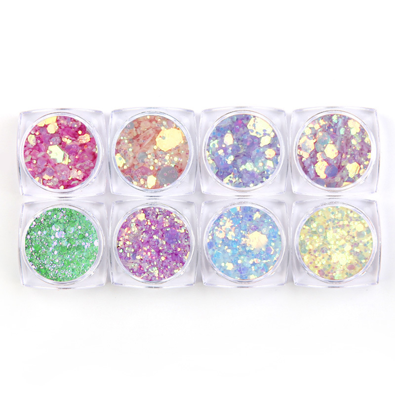 Discoloration in Light Nail Sequins Powder