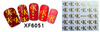 XF6049-6054 3D Gold Metal Nail Art Sticker 