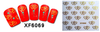 XF6067-6072 3D Gold Metal Nail Art Sticker 