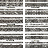 HBJY007-012 Black Lace Nail Art Sticker 