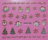 XF6100-6105 3D Gold Metal Nail Art Sticker 