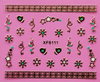 XF6106-6111 3D Gold Metal Nail Art Sticker 