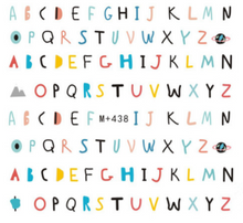 M+434-442 Letter Water Nail Sticker 