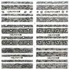 HBJY013-018 Black Lace Nail Art Sticker 