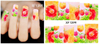 XF1396-1401 Watercolor Flower Water Nail Sticker