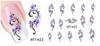 XF1420-1425 Flower Water Nail Sticker