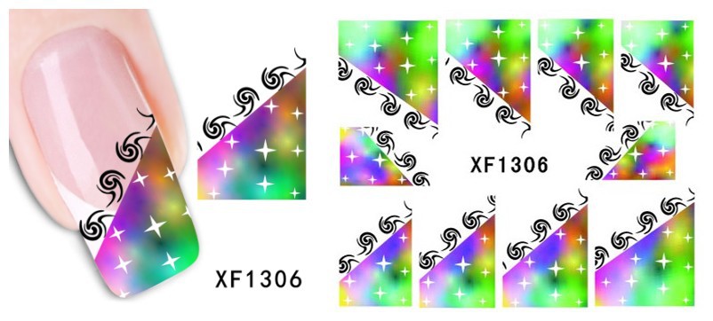 XF1301-1306 Lace Water Nail Sticker