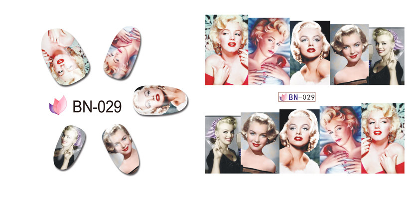 BN025-030 Women Water Nail Sticker
