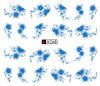 A265-270 Blue Flower Water Nail Sticker