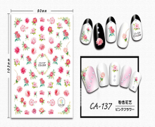 CA-137 3D Pink Flower Nail Sticker