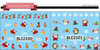 BLE2094-2104 Christmas Water Nail Art Sticker