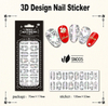 SN001-012 Laser Silver Nail Sticker