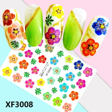 XF3008 3D Self Adhesive Flower Nail Art Sticker 