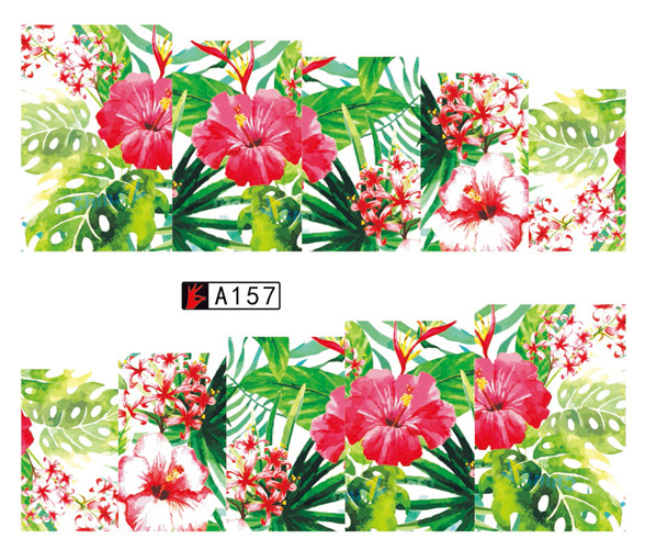 A157-162 Flower Water Nail Sticker