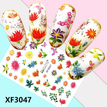 XF3047 3D Self Adhesive Flower Nail Sticker 